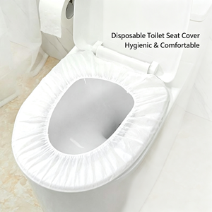 Cubierta Desechable para Asiento de Inodoro de Tela No Tejida de Polipropileno Blanco de 20-50 g/m² Personalizada de Fábrica - Product Image 2