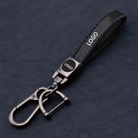 Vente en gros d'accessoires pour clés de voiture écologiques de haute qualité, porte-clés en cuir léger pour hommes, logo personnalisé, impression à l'écran tendance