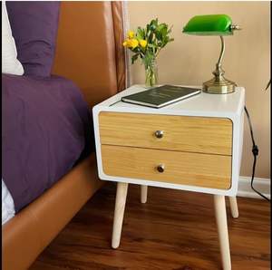 Lampe de bureau Newrays en verre mat blanc avec interrupteur à chaînette, prise intégrée, abat-jour en verre vert, lampe de banquier - Product Image 4