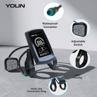 Tablero de repuesto YOLIN 80C-C para bicicleta eléctrica ENGWE ER-2 BOOST, pantalla completa a color VA, protocolo IP66 UART