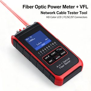 Fiber Optic Power Meter with Visual Fault Locator (VFL) | HD Color LCD for FC/SC/ST Connectors | Network Cable <b>Tester</b> Tool (OEM) - Product Image 1