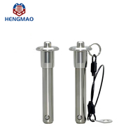 HM230 Stock Button Handle Shouldered Plain Finish Quick Release Ball Lock Pin for Fasteners