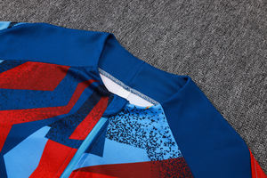 Camiseta de Fútbol Otoño Invierno 25/26, Conjunto de Entrenamiento del Barcelona, Media Cremallera, Manga Larga, Liga Europea de Fútbol - Product Image 3