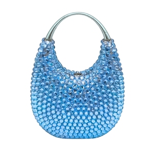 Bolso de mano elegante con diamantes de imitación para mujer, cartera de noche con asa superior, bolso de noche de cristal para bar, discoteca, cóctel - Product Image 6