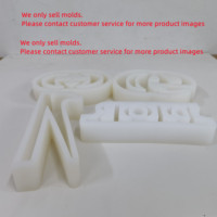 Moule en Silicone de Luxe avec Logo de Marque, Petites et Grandes Tailles, pour Bougies, Plâtre, Lettres Géantes Personnalisées, Résine Époxy