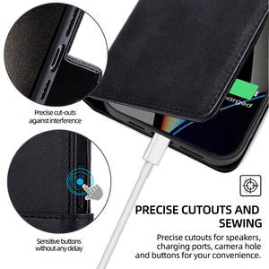 Étuis de téléphone portable en cuir PU imperméables avec rabat, fentes pour cartes, portefeuille pour S24 Ultra pour <span class=keywords><strong>Google</strong></span> Vivo Oppo - Product Image 6