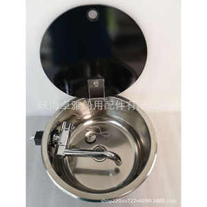 GR-532C 300*130mm Couvercle en verre trempé avec évier en acier inoxydable Utilisation marine pour VR et yachts - Product Image 5