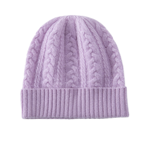 Chapeau pour bébé unisexe pour enfants 100% <span class=keywords><strong>laine</strong></span> <span class=keywords><strong>tricot</strong></span> plat tendance torsadé couleur unie tout-aller chapeau contre le froid - Product Image 1