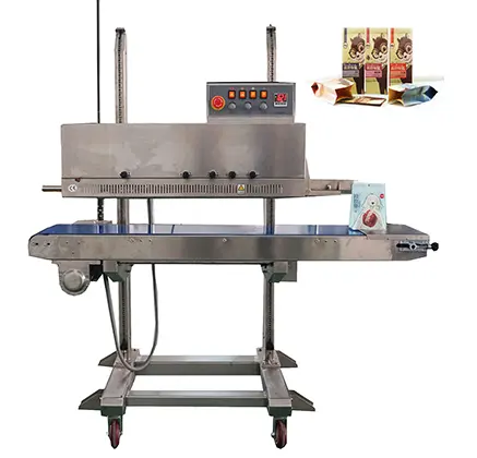 Automatic Vertical Continuous Band Sealer  Heat Pouch plastic Bag Sealer Sealing Machines