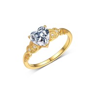 Bague en argent S925 en forme de cœur avec moissanite pour femmes, bijoux de mariage romantiques, article populaire pour le commerce électronique transfrontalier