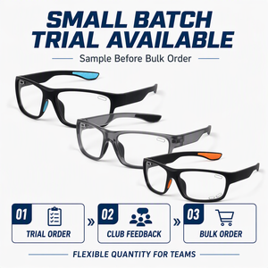 Club Trial Pickleball <strong>Glasses</strong> Clear Photochromic Lens Sports Eyewear Low MOQ Custom Logo OEM For Teams - Product Image 3