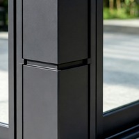 Pergola coulissante en verre sans cadre avec toit à lames orientables, résistante aux intempéries, en aluminium, de qualité commerciale pour hôtels et complexes hôteliers
