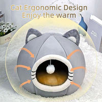 Original chaud doux velours Pet grotte produits pour animaux de compagnie sommeil confortable maison chats tente accessoires niche chat doux lit pour animaux de compagnie