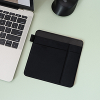 Organisateur à 2 poches pour souris, support adhésif pour ordinateur portable et étui pour disque dur externe