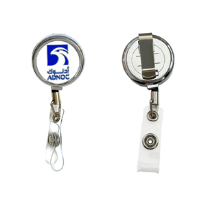 Nome OEM allegare modello di falco UAE personalizzato ID riavvolgitore bordo metallico in gomma morbida stampa UV Expo personale aziendale passa le credenziali - Product Image 3