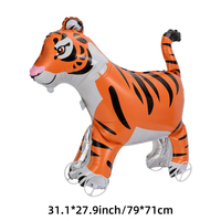 Set de Globos con Diseño de Animales Salvajes para Fiestas, Estilo Rodante, Ideal para Decoración de Cumpleaños y Baby Showers
