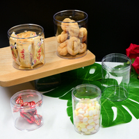 Transparante Plastic Cilinderdoos Met Deksel Voor Voedselverpakkingen Voor Desserts Zoals Koekjesfruitlasagne Tiramisu Tafeldisplays