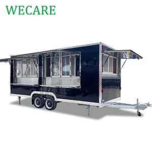 Wecare Chinese Food Track Vierkante Mobiele Keuken Food Trailer Mobiele Ijs Food Truck Busje Met Volledige Keuken Te Koop In De VS