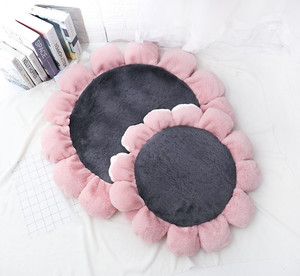 Tapis doux et moelleux en velours de lapin, très populaire, pour animaux de compagnie, coussin pour chat et chien, tapis rond en forme de fleur - Product Image 4