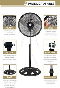 Ventilateurs sur pied BLDC de 16 pouces avec télécommande pour refroidissement par air, alimentation CC, pour professionnels - Product Image 4