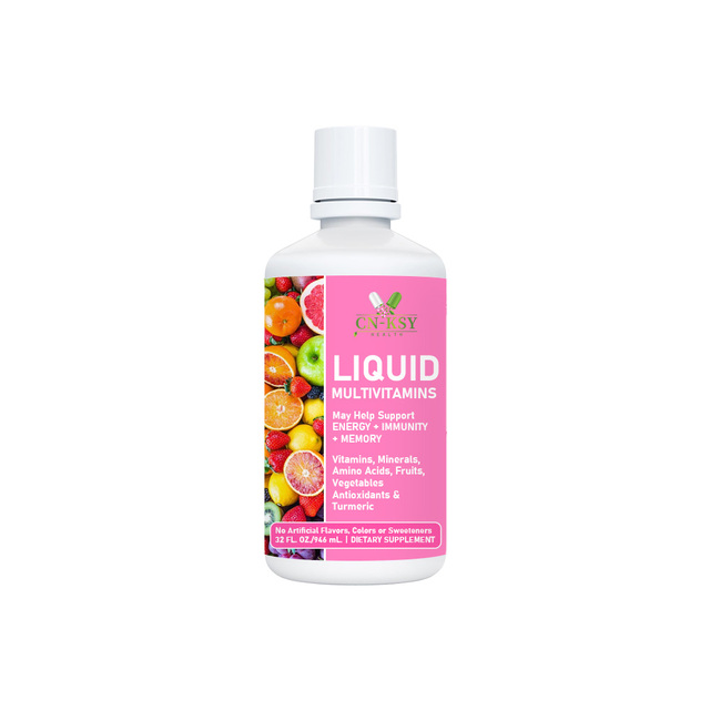 OEM ODM Liquid Multivitamins with Vitamins Minerals Amino Acid Support Strong Immune System Memory Natural Energy
