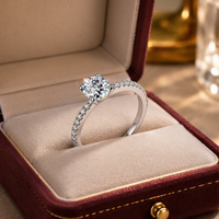 Bague de mariage en moissanite 1CT 2CT, bague de fiançailles en moissanite taille ovale pour femme, bijoux de mariage