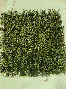 Panneau mural végétal artificiel anti-UV, tapis de jardin vertical en <span class=keywords><strong>fausse</strong></span> herbe personnalisable, décoration murale verte extérieure en faux buis - Product Image 2