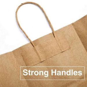 Custom Eco-Friendly Recycled Black White Food Takeaway Packaging <b>Craft</b> Paper <b>Bag</b> with Handle for Food - Product Image 2
