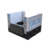 QS 1200*1000*860mm Palette de boîte en plastique pliable empilable robuste de grande taille pour l'industrie automobile