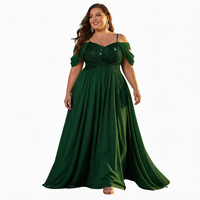 Robe de soirée longue en mousseline de soie bordeaux grande taille, coupe trapèze, avec sequins, style simple et naturel