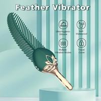 Feder-Vibrator für Frauen 10 Vibrationsmodi Klitoris- & G-Punkt-Stimulator, Weicher Silikon-Nippelmassager