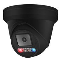 Lampe de poche rouge et bleue de marque OEM IMX415 8MP 4K Caméra réseau Tourelle Dôme Caméra IP nuit colorée 2 voies audio Emplacement SD