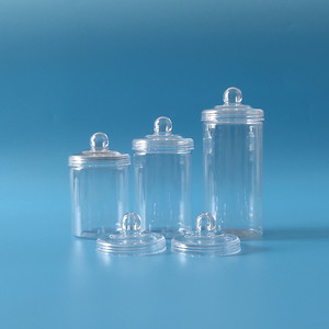 Venta al por mayor Cajas de almacenamiento de plástico PET Pequeñas y grandes redondas con tapas Contenedores para uso alimentario de fabricantes - Product Image 1