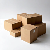 Lot de 50 boîtes à pizza en papier kraft uni - Boîte alimentaire pliable écologique pour emballage de gâteaux et cadeaux de fête
