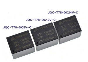 JQC-<span class=keywords><strong>T78</strong></span>-DC5/12/24V-C <span class=keywords><strong>4</strong></span>/5-poliges 20A Elektromagnetisches Fahrzeugrelais. Der Einbau der 1H/1Z-Kontakte erzeugt einen Hochspannungswiderstand. - Product Image 2
