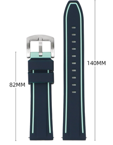 Bracelet de montre en silicone à libération rapide en stock 20/22mm 24/26mm Bracelet en caoutchouc sport tendance pour Samsung MoonSwatch - Product Image 5