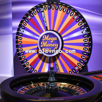 Roue de la Fortune, Roue Porte-Bonheur, Grand Jeu de Roue Lumineuse, Super Roue de Fête Rotative, Roue Tournante dans le Sens des Aiguilles d'une Montre