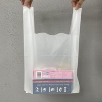 Vente chaude PLA Tshirt Sacs Sacs De Transport En Plastique Sac En Plastique Personnalisé Avec Logo Imprimé