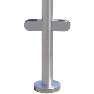 מודרני מעקה <span class=keywords><strong>Inox</strong></span> מרפסת סיפון עגול הודעות זכוכית מעקה SS מעקה - Product Image 4