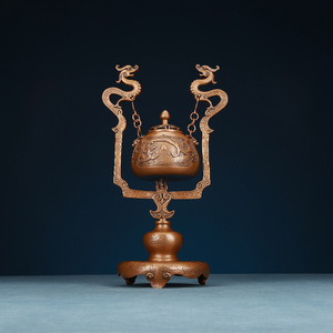 Brûleur d'encens suspendu en cuivre en forme de dragon, fait à la main, pour cérémonie religieuse, cadeau décoratif - Product Image 1
