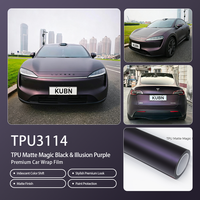 Film de protection TPU mat noir magique et violet illusion, couche renforcée, résistant aux rayures, sans résidus, résistant aux intempéries, vente en gros