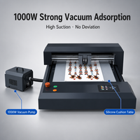 Bost. Plotter de corte plano F3550 de 350*500mm con doble cabezal de adsorción por vacío de 1000W para imanes de nevera y troquelado de embalajes
