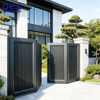 Portail pliant motorisé rétractable moderne de haute qualité en aluminium pour allée de maison et villa, design ouvert