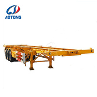 Conception résistante 45T de remorque de conteneur de squelette d'AT-3-Axle 40FT