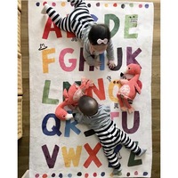 Tapis en peluche et coton pour le salon, tapis d'apprentissage pour enfants, dessin animé, mignon, antidérapant, abc
