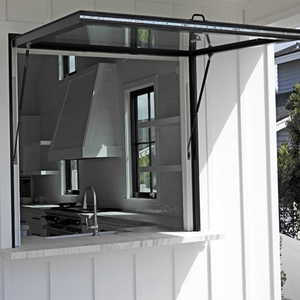Marco de ventana de aleación de aluminio Deda de la barra de comedor Ventanas de puntal de gas Manualmente Toldo de 90 grados Ventana ascendente - Product Image 3