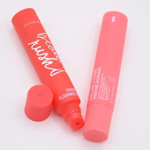 Empty5ml 10 ml 15ml Kunststoff Clear Lip Balm Tube Verpackung 10 ML Lip gloss Squeeze Tube für Lip gloss mit Schraub verschluss