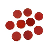 Offre Spéciale – Plaques Rondes en Onyx Noir Double Face 3-12 mm, Pierres Naturelles, Tranches d'Onyx Rouge, Agate Noire, Pièces d'Agate Rouge