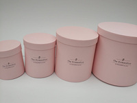 Boîtes rondes rigides en carton recyclable avec revêtement UV pour l'emballage de fleurs, de cadres photo et de bougies