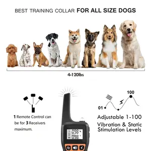 Pet Training Products Waterproof Bark Control Collar Remote Dog Training Shock Collar